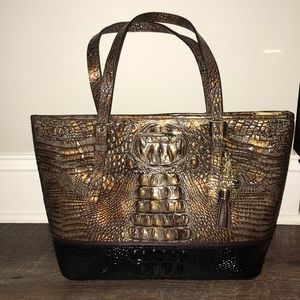 Brahmin medium fall asher tote tortoise with matching wallet and checkbook cover